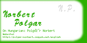 norbert polgar business card